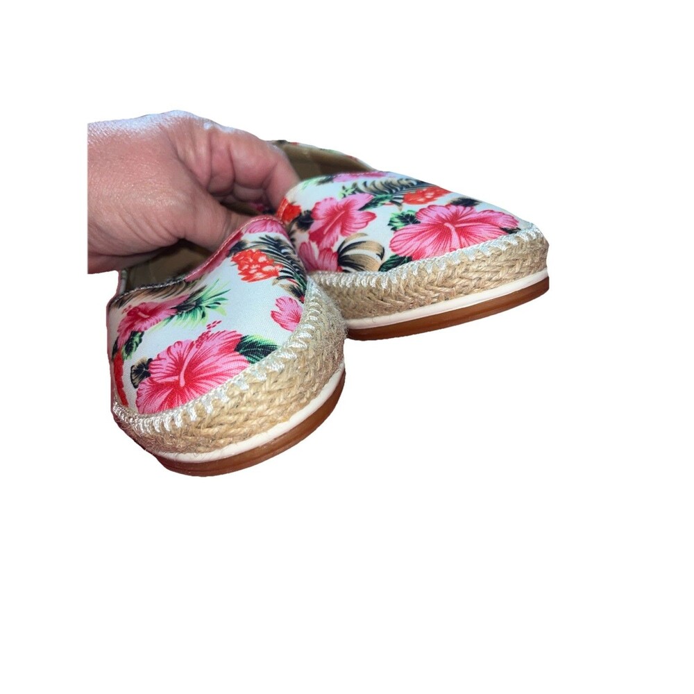 Comfortview “the Spencer”canvas slip On Size 10w Hawaiian Tropical Print - Picture 4 of 9